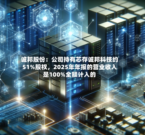 诚邦股份：公司持有芯存诚邦科技约51%股权	，2025年年报的营业收入是100%全额计入的-第1张图片