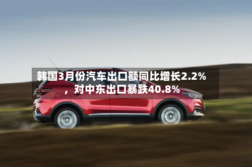 韩国3月份汽车出口额同比增长2.2%，对中东出口暴跌40.8%-第1张图片