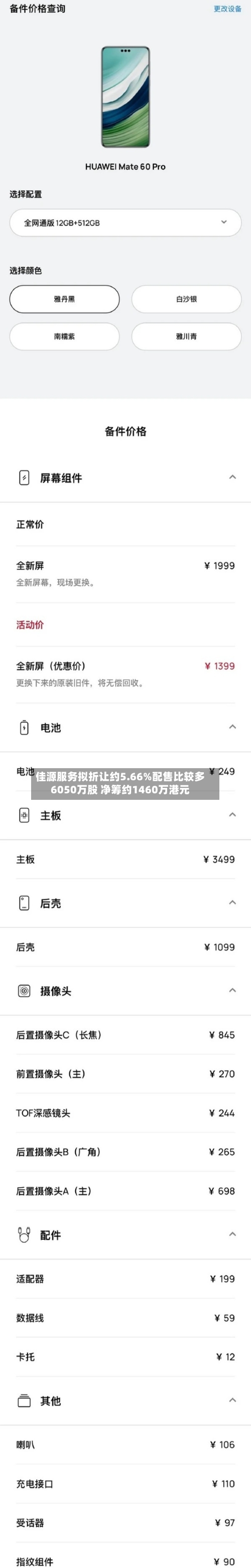佳源服务拟折让约5.66%配售比较多6050万股 净筹约1460万港元-第1张图片