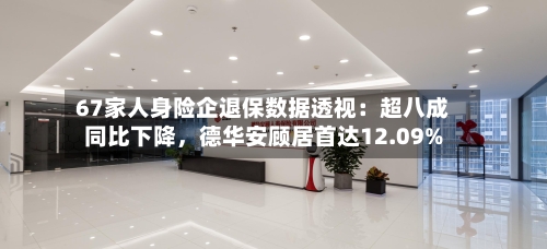 67家人身险企退保数据透视：超八成同比下降，德华安顾居首达12.09%-第3张图片