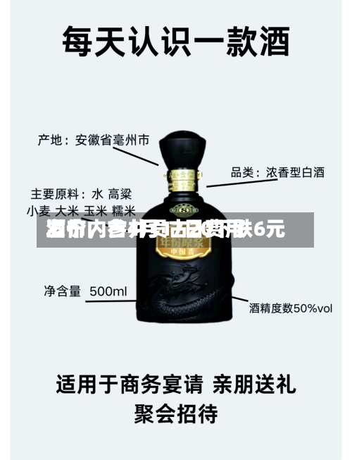 酒价内参4月17日费用发布	，古井贡古20下跌6元-第1张图片