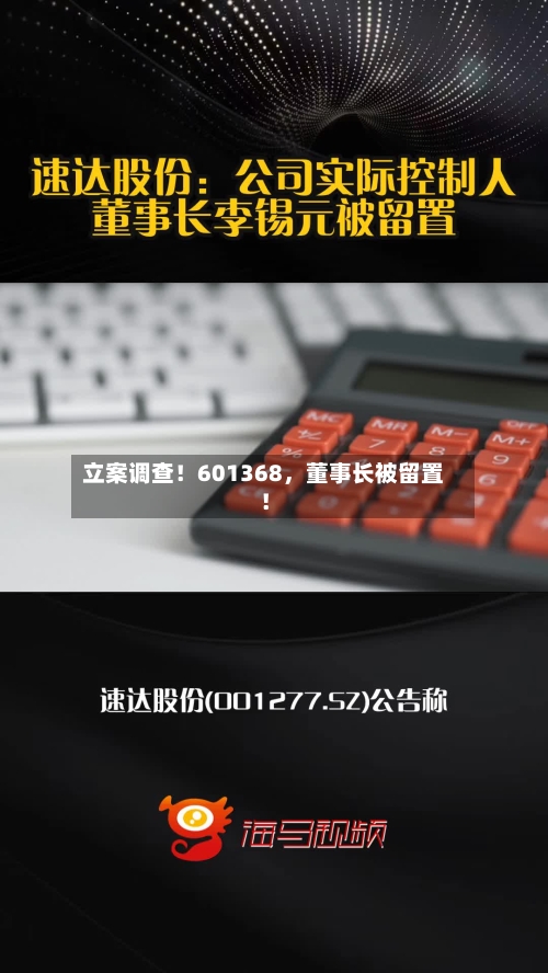 立案调查！601368	，董事长被留置！-第2张图片