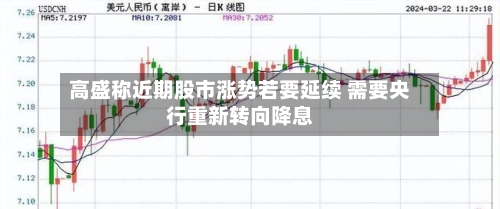 高盛称近期股市涨势若要延续 需要央行重新转向降息