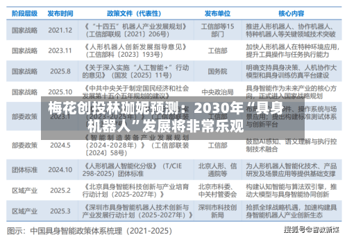 梅花创投林珈妮预测：2030年“具身机器人”发展将非常乐观