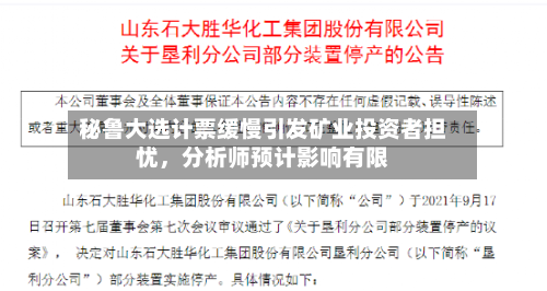 秘鲁大选计票缓慢引发矿业投资者担忧	，分析师预计影响有限-第2张图片