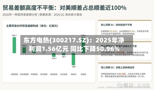 东方电热(300217.SZ)：2025年净利润1.56亿元 同比下降50.96%