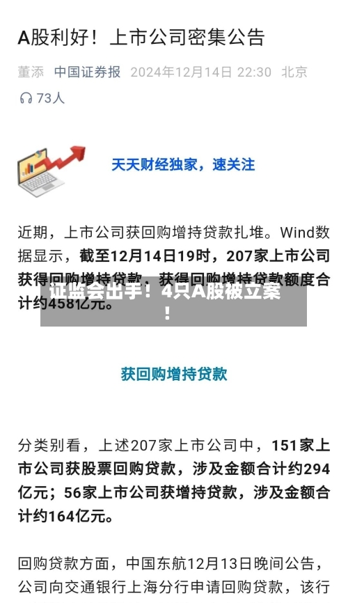 证监会出手！4只A股被立案！-第3张图片
