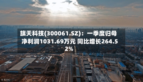 旗天科技(300061.SZ)：一季度归母净利润1031.69万元 同比增长264.52%