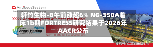轩竹生物-B午前涨超6% NG-350A临床1b期FORTRESS研究结果于2026年AACR公布-第2张图片
