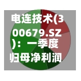 电连技术(300679.SZ)：一季度归母净利润8713.86万元 同比下降29.32%