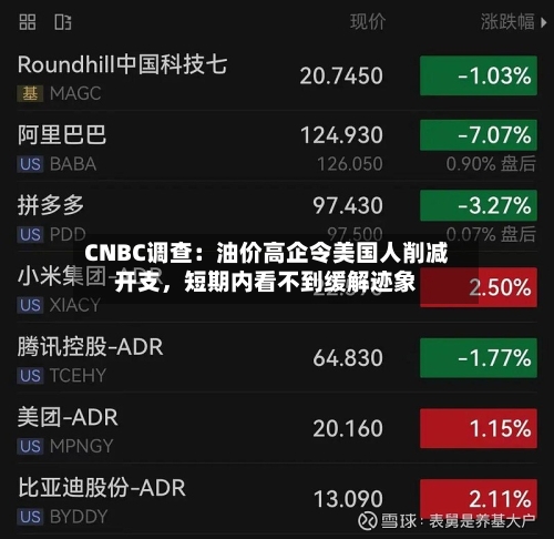 CNBC调查：油价高企令美国人削减开支，短期内看不到缓解迹象-第2张图片