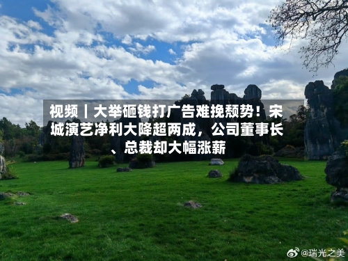 视频｜大举砸钱打广告难挽颓势！宋城演艺净利大降超两成，公司董事长、总裁却大幅涨薪