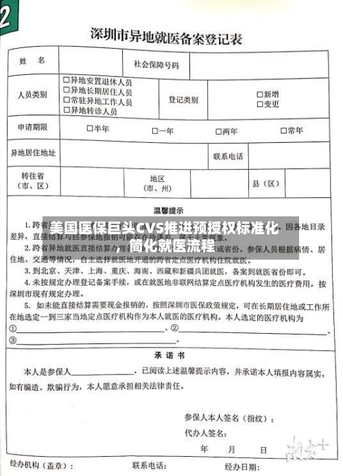 美国医保巨头CVS推进预授权标准化	，简化就医流程-第2张图片