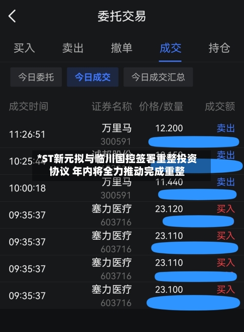 *ST新元拟与临川国控签署重整投资协议 年内将全力推动完成重整-第3张图片