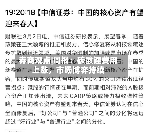 券商观点|周报：碳酸锂费用上涨，市场博弈持续