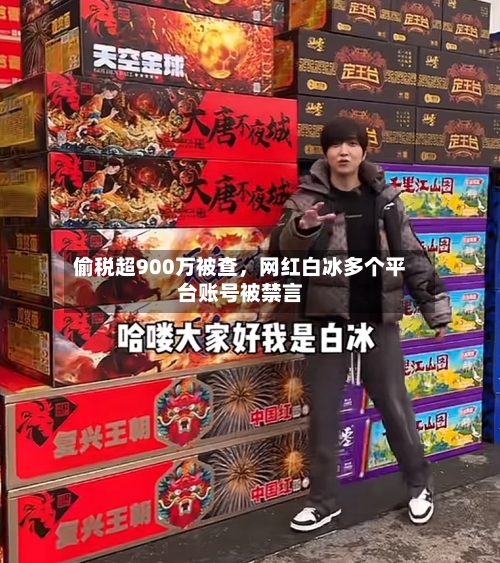 偷税超900万被查，网红白冰多个平台账号被禁言