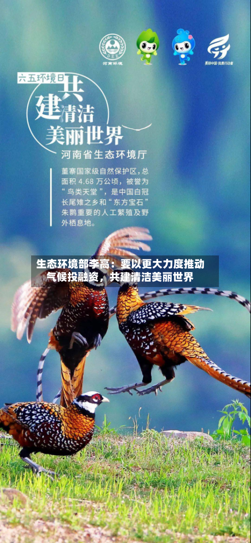 生态环境部李高：要以更大力度推动气候投融资，共建清洁美丽世界-第3张图片