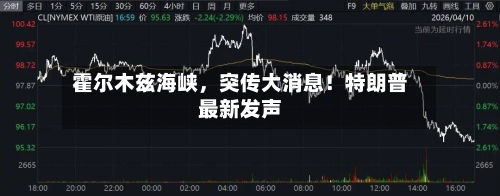 霍尔木兹海峡，突传大消息！特朗普最新发声