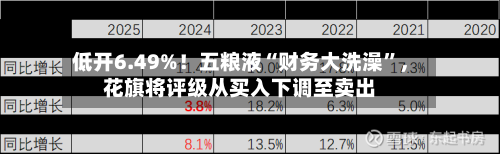 低开6.49%！五粮液“财务大洗澡	”，花旗将评级从买入下调至卖出-第2张图片