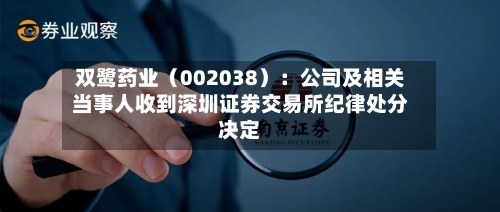 双鹭药业（002038）：公司及相关当事人收到深圳证券交易所纪律处分决定