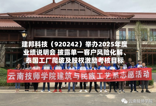 建邦科技（920242）举办2025年度业绩说明会 披露单一客户风险化解	、泰国工厂爬坡及股权激励考核目标-第3张图片