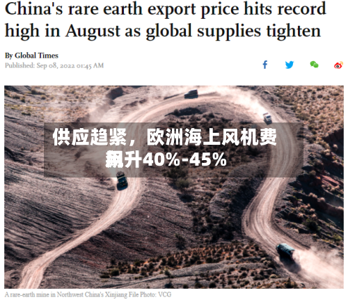 供应趋紧，欧洲海上风机费用飙升40%-45%-第2张图片