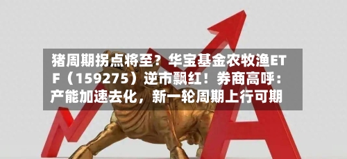 猪周期拐点将至？华宝基金农牧渔ETF（159275）逆市飘红！券商高呼：产能加速去化，新一轮周期上行可期