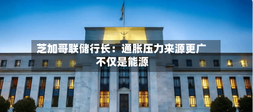 芝加哥联储行长：通胀压力来源更广 不仅是能源-第2张图片