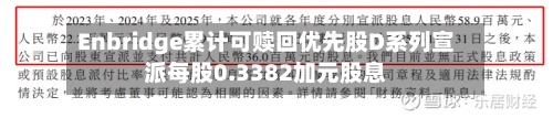 Enbridge累计可赎回优先股D系列宣派每股0.3382加元股息-第2张图片