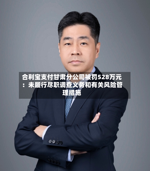 合利宝支付甘肃分公司被罚528万元：未履行尽职调查义务和有关风险管理措施