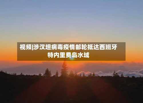 视频|涉汉坦病毒疫情邮轮抵达西班牙特内里费岛水域