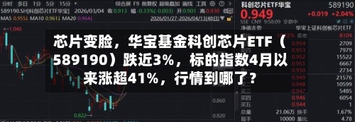 芯片变脸，华宝基金科创芯片ETF（589190）跌近3%，标的指数4月以来涨超41%，行情到哪了？