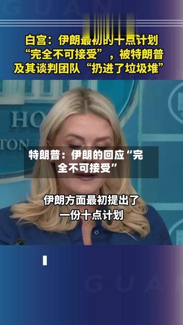 特朗普：伊朗的回应“完全不可接受	”-第2张图片
