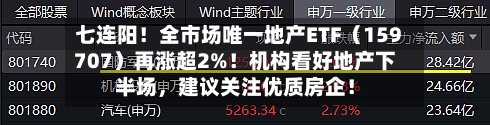 七连阳！全市场唯一地产ETF（159707）再涨超2%！机构看好地产下半场	，建议关注优质房企！-第2张图片