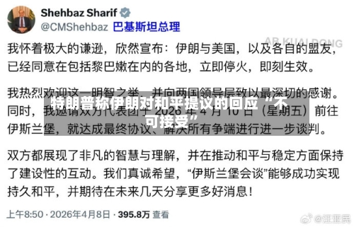 特朗普称伊朗对和平提议的回应 “不可接受	”-第2张图片