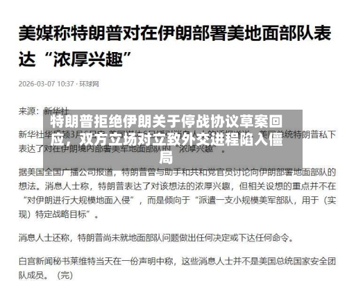 特朗普拒绝伊朗关于停战协议草案回应	，双方立场对立致外交进程陷入僵局-第2张图片